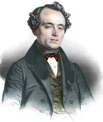 Portret Jean Baptiste (Jean-Baptiste) Andre Dumas (1800-1884) francuski chemik.