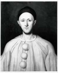 Portret Jean Charles Deburau (1829-73) jako Pierrot