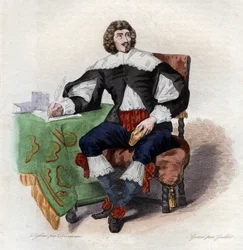 Portret Jean Louis Guez de Balzac (1597-1654), francuskiego autora.
