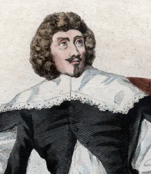 Portret Jean Louis Guez de Balzac (1597-1654), francuskiego autora.