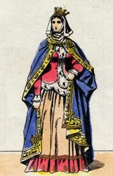 Portret kobiety Jeanne de Boulogne autorstwa Filipa V Długiego (1294 - 1322)