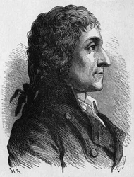 Portret Josepha-Louisa Prousta (1754 - 1826), francuskiego chemika - w „Albumie nauki”; wybitni naukowcy; Wielkie odkrycia”” 1896.