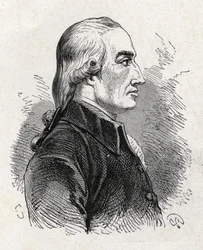 Portret Josepha Blacka (1761 - 1799), brytyjskiego fizyka i chemika (odkrycie magnezji) - w „Albumie nauki”; wybitni naukowcy; Wielkie odkrycia”” 1896.