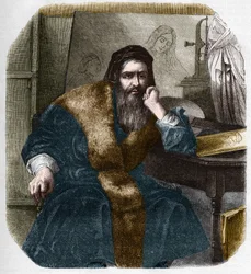 Portret Leonarda da Vinci (Leonardo da Vinci) (1452-1519).