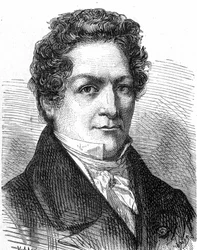 Portret Louisa Jacquesa Thénarda (1777 - 1857), francuskiego chemika - w „Album de la Science; wybitni naukowcy; Wielkie odkrycia”” 1896.