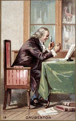 Portret Louis Jean Marie Daubenton (1716 - 1800), francuski przyrodnik.
