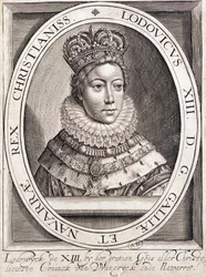 Portret Ludwika XIII, młody.