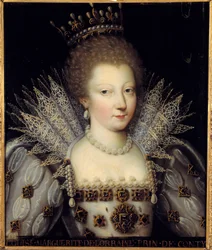 Portret Louise Marguerite de Lorraine, księżniczki Conti Malarstwo szkoły francuskiej z XVII wieku. Wymiary 0,57 x 0,47 m Chantilly, Musee Conde