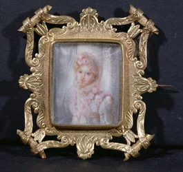 Portret Marii Laczyńskiej (1786-1817) Hrabiny Walewskiej (wc na kości słoniowej)