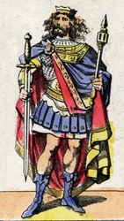 Portret Merovee III (lub Merowiga) (ok. 412-458), króla Franków od 448 do 458.