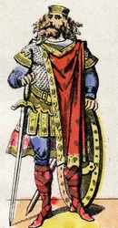 Portret Faramonda (lub Pharamuna lub Faramunda lub Paramunda), króla franków salijskich (panowanie w latach 420-428).