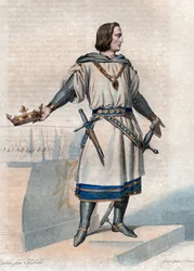 Portret Filipa II Augusta (1165-1223), króla Francji.