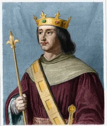 Portret Filipa VI de Valois (1294 - 1350), króla Francji - w „Histoire des Francais” Lavallee, rycina, sd.