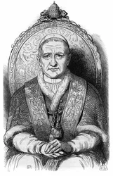 Portret papieża Grzegorza XVI (Bartolomeo Alberto Cappellari Pape pod imieniem Gregorius XVI lub Gregorio XVI