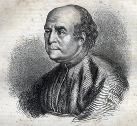 Portret papieża Mikołaja V (1398-1455) Rycina w „Historii papieży” (...) Zbrodnie królowej królowej i cesarzy na przestrzeni wieków” Maurice Lachatre