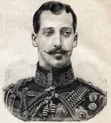 Portret księcia Alberta Wiktora (1864-1892), księcia Clarence i Avondale oraz wnuka królowej Wiktorii Angielskiej, z francuskiej gazety Le Petit Parisien