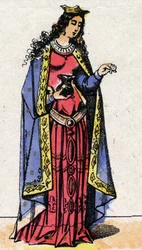 Portret ŚW. BATHILDE Królowej Francji (zm. 680), żony Chlodwiga II.