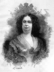 Portret Sophie Frederique Matyldy Wirtembergii (1818-1877), królowej Holandii. Grawer w „Le Monde Illustré” nr 1053 z dnia 16 czerwca 1877 r.