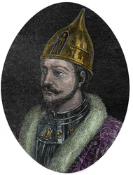 Portret Jarosława I Mądrego (Jarosław Włodzimierzowicz) (Jarosław I) (978-1054), wielkiego księcia Rusi Kijowskiej - Portret Jarosława Mądrego - Jarosław I, wielki książę Rusi - z „Nowej Encyklopedii Narodowej” Maurice