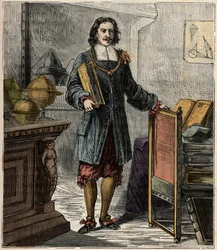 Portret niemieckiego inżyniera i fizyka Otto von Guericke (1602-1686) - Portret Otto von Guericke (Otto de Guericke