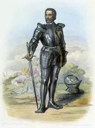 Portret rycerza Bayarda (1475-1524) - w „Le Plutarch francais””, red. Mennechet