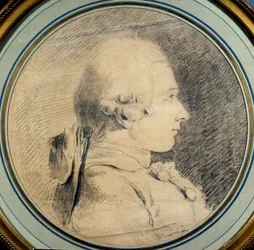 Portret markiza de Sade (1740-1814). Anonimowy rysunek. XVIII wiek. Kolekcja prywatna