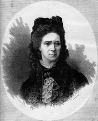 Portret rosyjskiej cesarzowej Marii Aleksandrowny (1824-1880), z domu księżnej Marii Heskiej i Renu (Maximilian Wilhelmine Marie). Grawer w „”Le Monde Illustré””n°1211 z dnia 12 czerwca 1880 r.