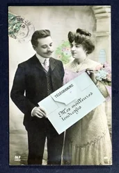 Telegram pocztówka wysłana w 1907 r.