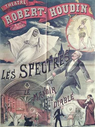 Plakat reklamujący Duchy i Dom Diabła w Teatrze Robert-Houdin, Paryż, ok.1870