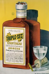 Plakat reklamujący Triple Sec Cointreau wykonany w Angers