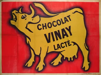 Plakat reklamujący czekoladę Vinay