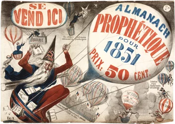 Plakat reklamujący Proroctwo Almanachu, 1851