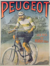 Plakat reklamowy rowerów Peugeot