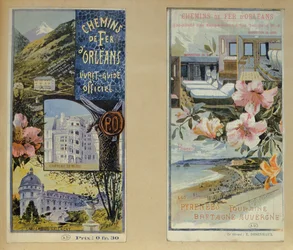 Plakaty reklamujące Chemin de Fer dOrleans, ok. 1900-05