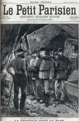 Prezydent Republiki Francuskiej Felix Faure odwiedził kopalnie Lens w grudniu 1898 r. Okładka gazety „Le petit Parisien”.