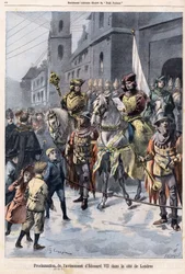 Proklamacja przyszłości króla Anglii Edwarda VII (1841-1910) w dniu śmierci królowej Wiktorii 22 stycznia