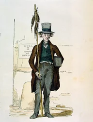 Sprzedawca trucizn na szczury, 1845 (kolorowy grawerunek)