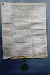 Ratyfikacja przez Raymonda VII (1197-1249) hrabiego Tuluzy traktatu z Meaux, c.1229