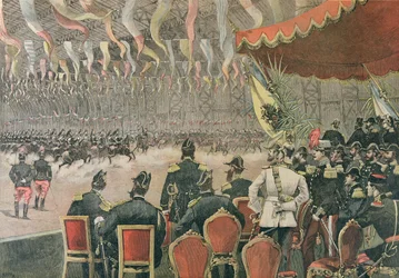 Przyjęcie cara Aleksandra III (1845-1894) w Paryżu, ilustracja z Le Petit Journal, listopad 1893