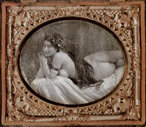 Leżący akt, ok. 1850, z książki fotograficznej opublikowanej w 1980 roku