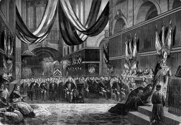 Nabożeństwo na cześć generałów Klemensa Thomasa (1809-1871) i Claude