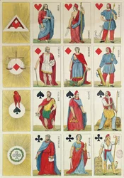 Reprodukcja republikańskich kart do gry z okresu rewolucji 1848 r
