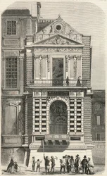 Renowacja okien znanych jako Karol IX w Luwrze w XIX wieku - Grawerowanie w „Tableau-de-Paris” Edmonda Texiera 1852