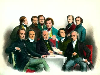 Rewolucja 1848 r.: członkowie rządu tymczasowego 1848 r. (od 24.02 do 06.05): wśród nich Pierre Marie de Saint-Georges (Saint-Georges), Adolphe Cremieux, Francois Arago, Armand Marrast, Louis Antoine Garnier-Pages (Garnier Pages), Alphonse de Lamarti