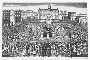 Robert-François Damiens stracony na Place de Grève w Paryżu, 28 marca 1757