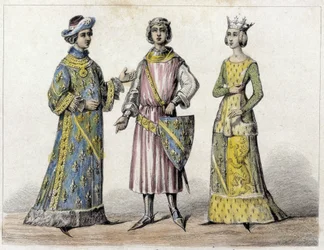 Robert z Francji i Beatrice z Burgundii, jego żona, król Francji.