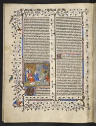 Royal MS 15 D III f.15v Scena Starego Testamentu, „Biblia Historiale, tomy 1 i 2”