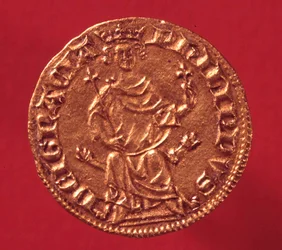 Królewska złota tarcza autorstwa Filipa IV le Bela (1268-1314). 1290. Paryż, Muzeum Walut