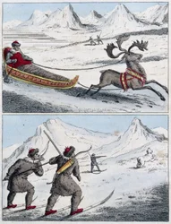Polowanie Sami i sanki Sami.