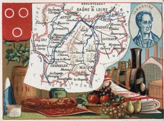 Saone et Loire (Saone-et-Loire, 71), Burgundia, Francja. Portret Alphonse de Lamartine (Alphonse Marie Louis de Prat de Lamartine